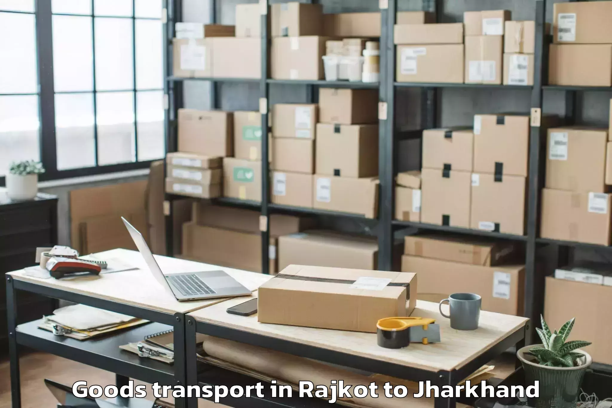 Book Rajkot to Panki Palamu Goods Transport